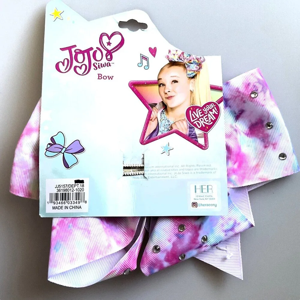 EASTER BUNNY RHINESTONE TIE DYE BOW JOJO SIWA, LIMITED EDITION